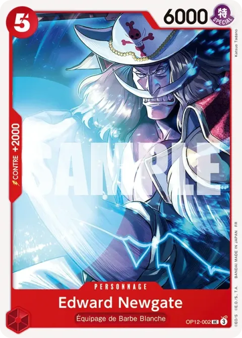 Carte One Piece Edward Newgate OP12-002, extension L’héritage du maître