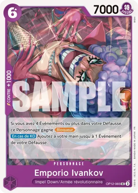 Carte One Piece Emporio Ivankov OP12-065, extension L’héritage du maître