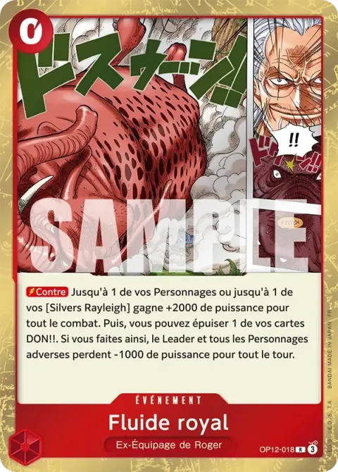 Carte One Piece Fluide royal OP12-018, extension L’héritage du maître