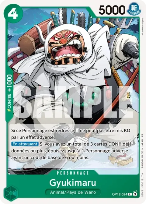 Carte One Piece Gyukimaru OP12-024, extension L’héritage du maître