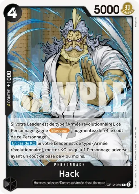 Carte One Piece Hack OP12-089, extension L’héritage du maître