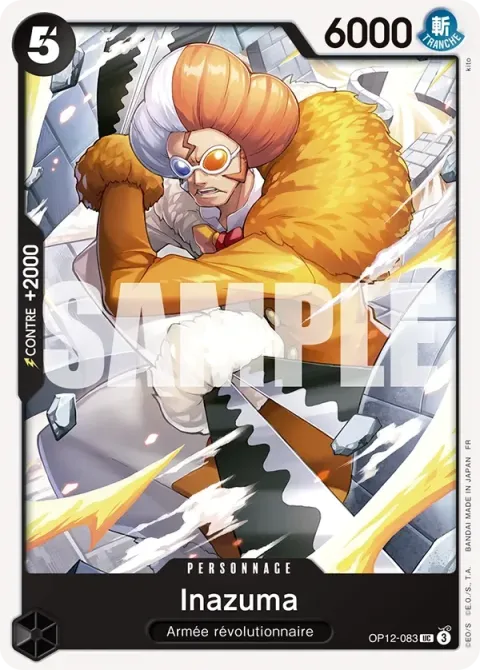 Carte One Piece Inazuma OP12-083, extension L’héritage du maître