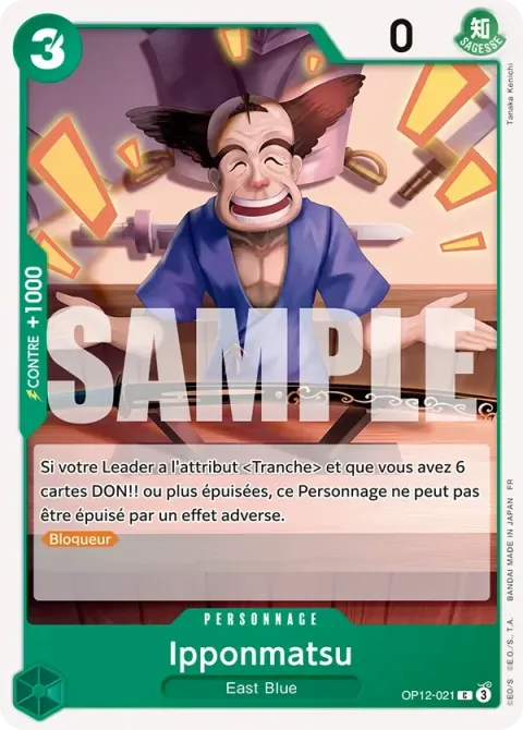 Carte One Piece Ipponmatsu OP12-021, extension L’héritage du maître