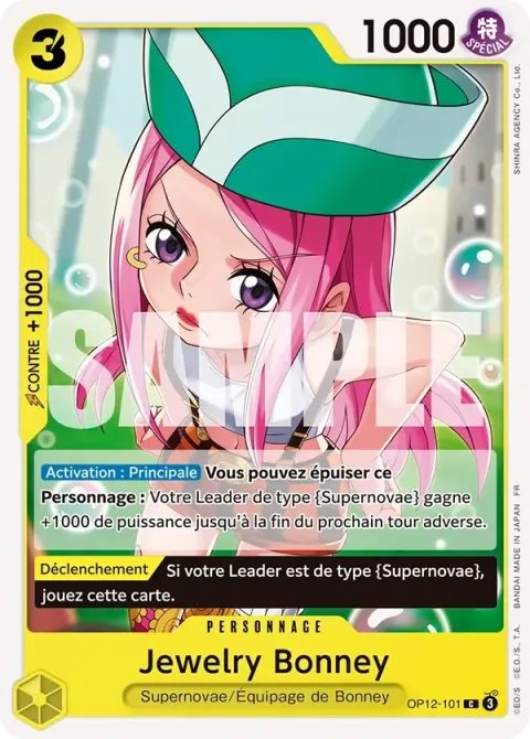 Carte One Piece Jewelry Bonney OP12-101, extension L’héritage du maître