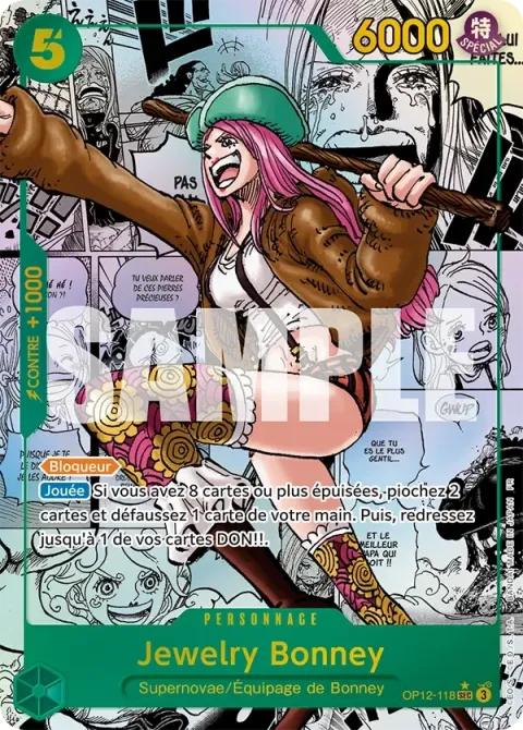 Carte One Piece Jewelry Bonney OP12-118 · parallèle 2, extension L’héritage du maître