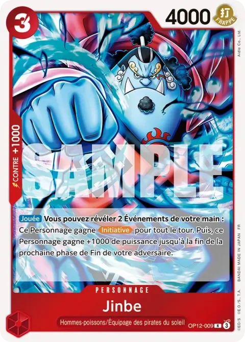 Carte One Piece Jinbe OP12-009, extension L’héritage du maître