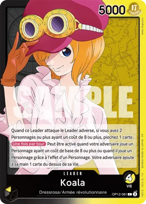 Carte One Piece Koala OP12-081, extension L’héritage du maître