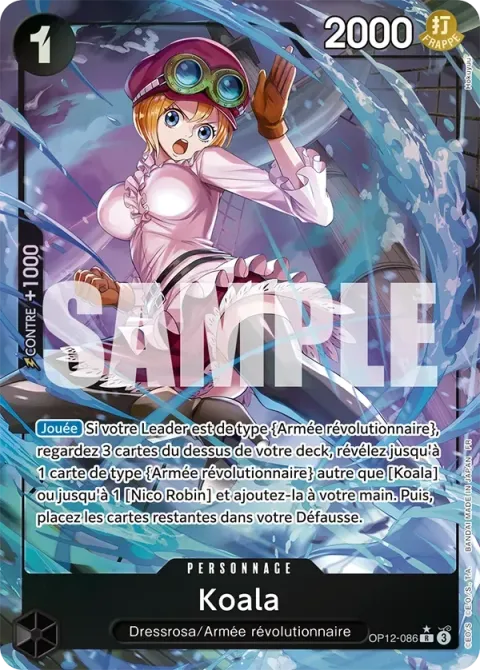 Carte One Piece Koala OP12-086 · parallèle, extension L’héritage du maître