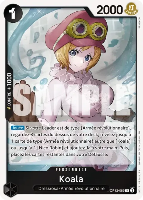 Carte One Piece Koala OP12-086, extension L’héritage du maître
