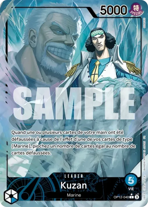 Carte One Piece Kuzan OP12-040 · parallèle, extension L’héritage du maître