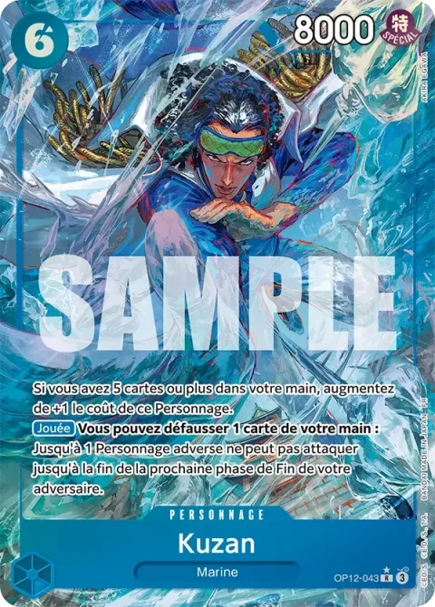 Carte One Piece Kuzan OP12-043 · parallèle, extension L’héritage du maître