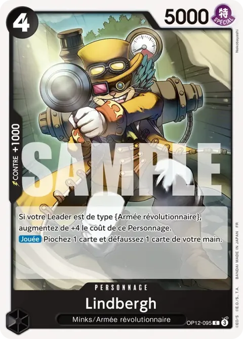 Carte One Piece Lindbergh OP12-095, extension L’héritage du maître