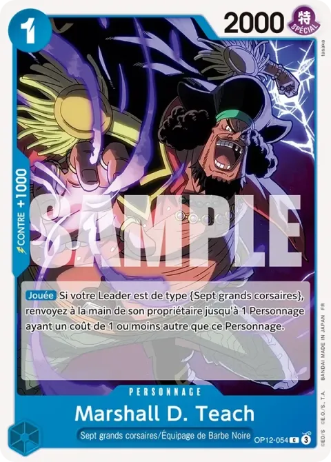 Carte One Piece Marshall D. Teach OP12-054, extension L’héritage du maître