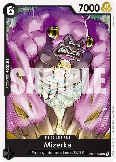 Carte One Piece Mizerka OP12-092, extension L’héritage du maître