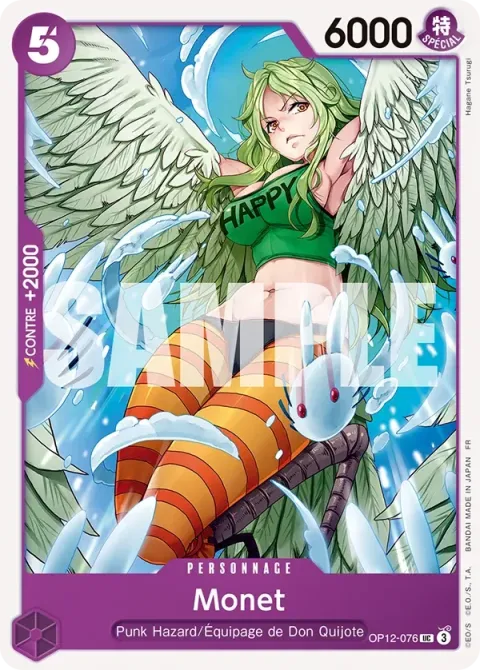 Carte One Piece Monet OP12-076, extension L’héritage du maître