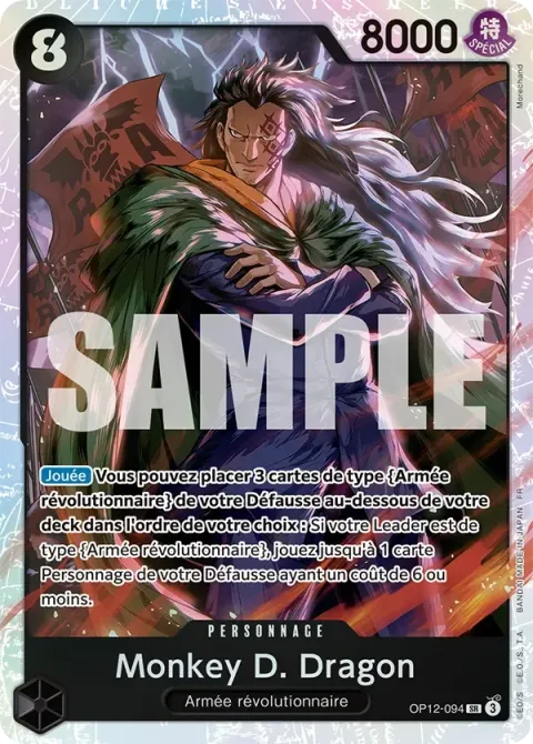 Carte One Piece Monkey D. Dragon OP12-094, extension L’héritage du maître