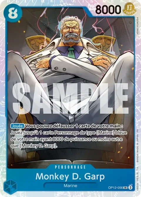 Carte One Piece Monkey D. Garp OP12-056, extension L’héritage du maître