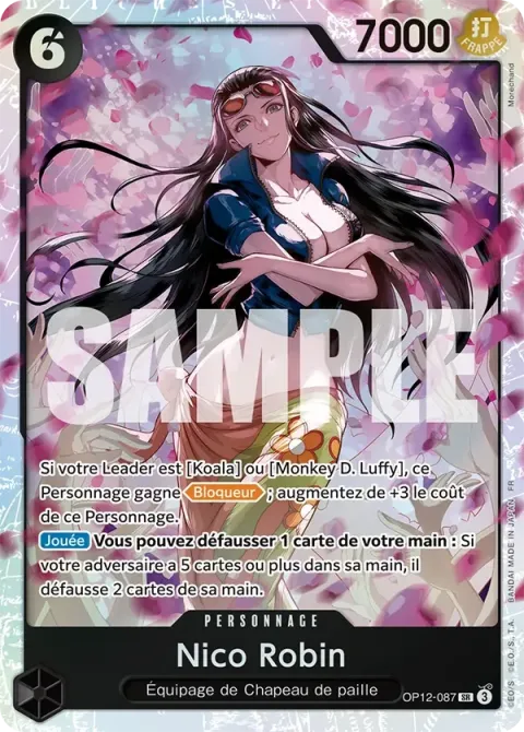 Carte One Piece Nico Robin OP12-087, extension L’héritage du maître