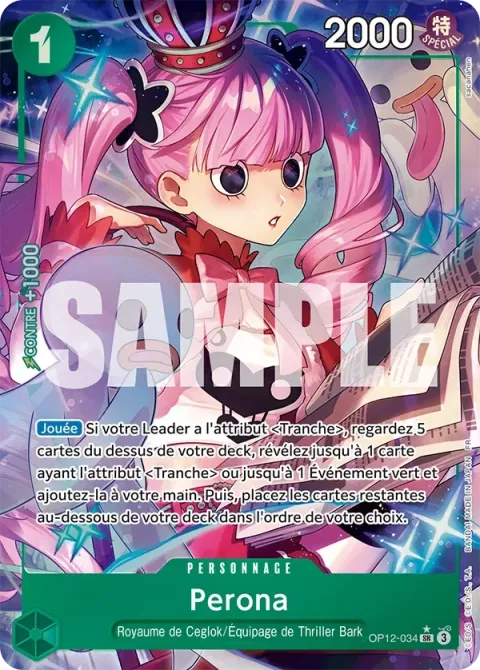 Carte One Piece Perona OP12-034 · parallèle, extension L’héritage du maître