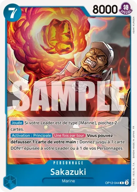 Carte One Piece Sakazuki OP12-044, extension L’héritage du maître