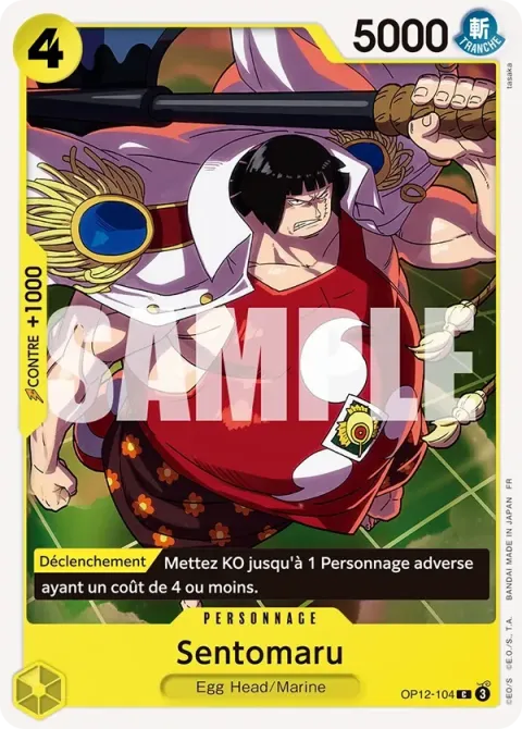 Carte One Piece Sentomaru OP12-104, extension L’héritage du maître