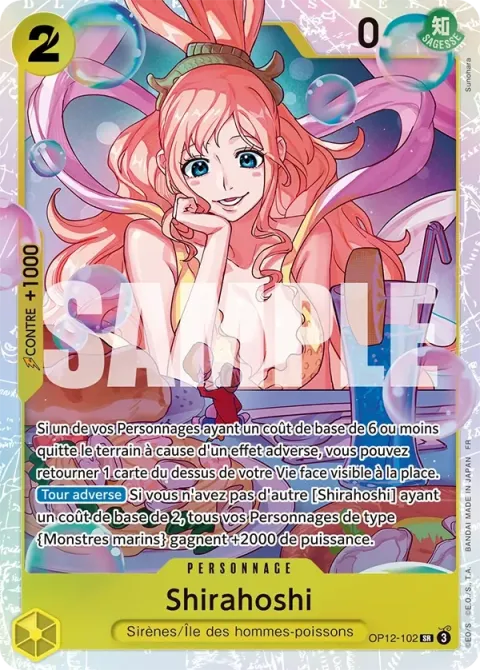Carte One Piece Shirahoshi OP12-102, extension L’héritage du maître