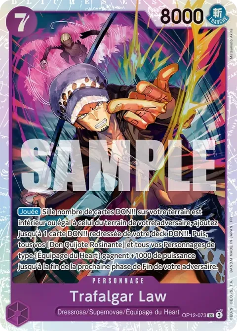 Carte One Piece Trafalgar Law OP12-073, extension L’héritage du maître