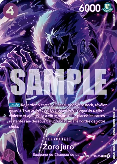 Carte One Piece Zorojuro ST18-004 · parallèle, extension L’héritage du maître
