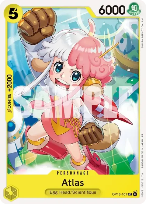 Carte One Piece Atlas OP13-101, extension Successeurs