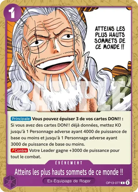 Carte One Piece Atteins les plus hauts sommets de ce monde !! OP13-077, extension Successeurs