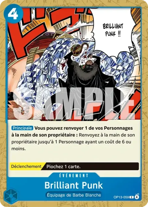 Carte One Piece Brilliant Punk OP13-059, extension Successeurs