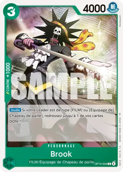 Carte One Piece Brook OP13-034, extension Successeurs