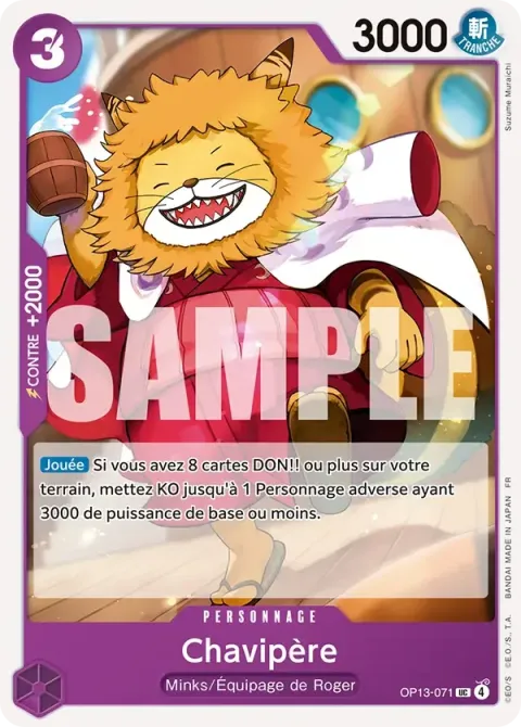 Carte One Piece Chavipère OP13-071, extension Successeurs