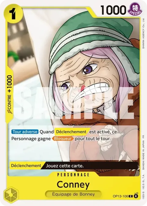 Carte One Piece Conney OP13-106, extension Successeurs