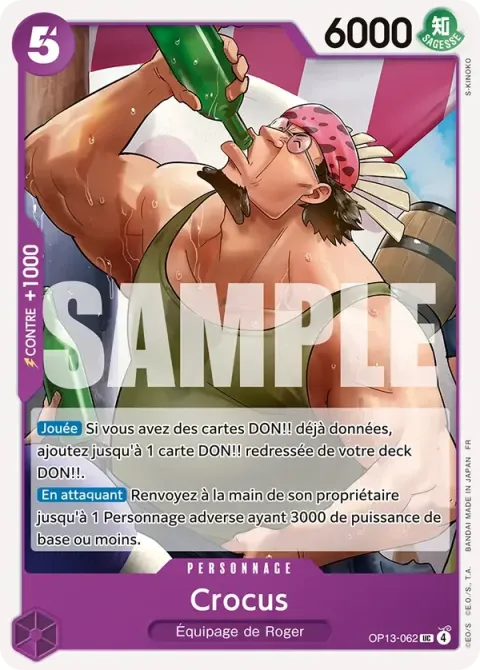 Carte One Piece Crocus OP13-062, extension Successeurs