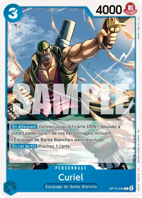 Carte One Piece Curiel OP13-044, extension Successeurs