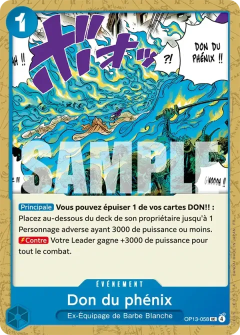 Carte One Piece Don du phénix OP13-058, extension Successeurs