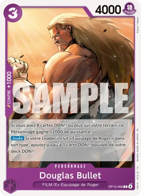 Carte One Piece Douglas Bullet OP13-068, extension Successeurs