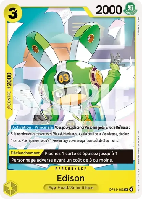 Carte One Piece Edison OP13-102, extension Successeurs