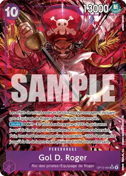 Carte One Piece Gol D. Roger OP13-064 · parallèle, extension Successeurs