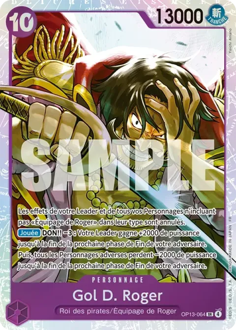 Carte One Piece Gol D. Roger OP13-064, extension Successeurs