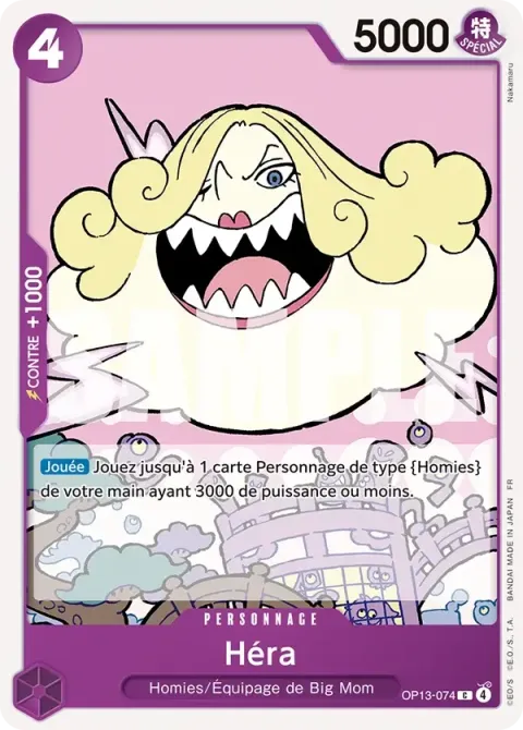 Carte One Piece Héra OP13-074, extension Successeurs