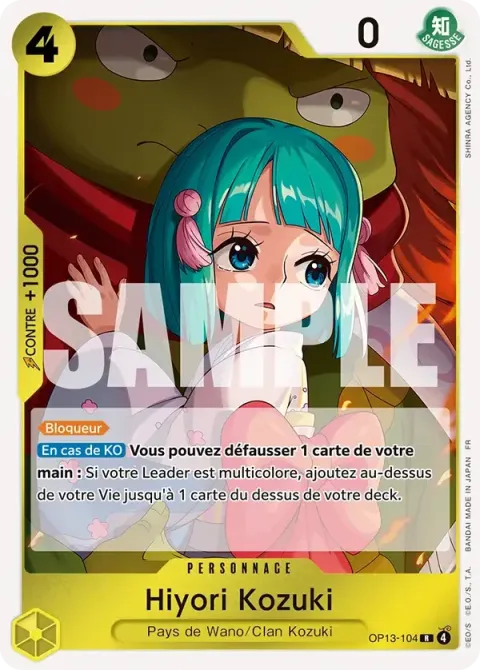 Carte One Piece Hiyori Kozuki OP13-104, extension Successeurs