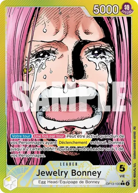 Carte One Piece Jewelry Bonney OP13-100 · parallèle, extension Successeurs