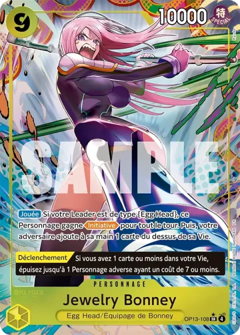 Carte One Piece Jewelry Bonney OP13-108 · parallèle, extension Successeurs