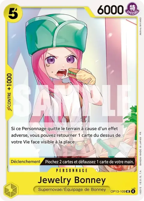 Carte One Piece Jewelry Bonney OP13-109, extension Successeurs