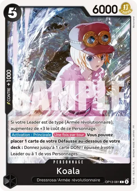 Carte One Piece Koala OP13-081, extension Successeurs