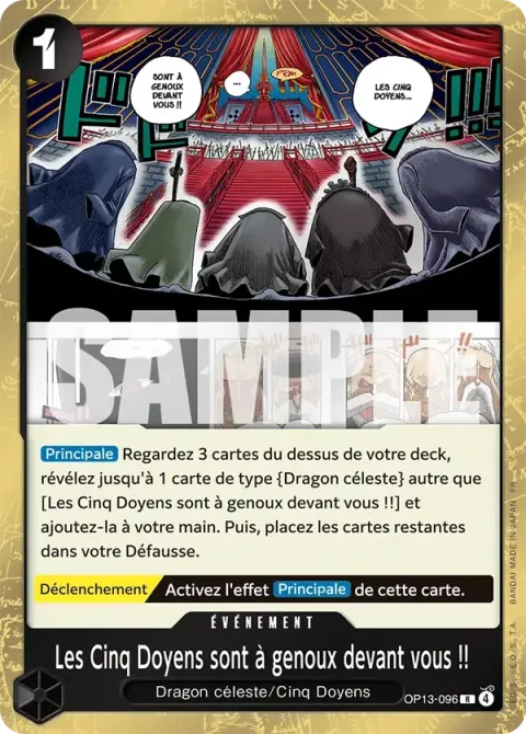 Carte One Piece Les Cinq Doyens sont à genoux devant vous !! OP13-096, extension Successeurs
