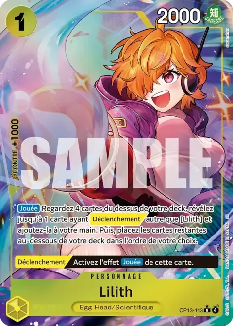 Carte One Piece Lilith OP13-113 · parallèle, extension Successeurs