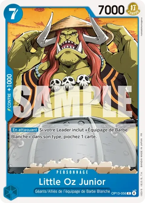 Carte One Piece Little Oz Junior OP13-056, extension Successeurs